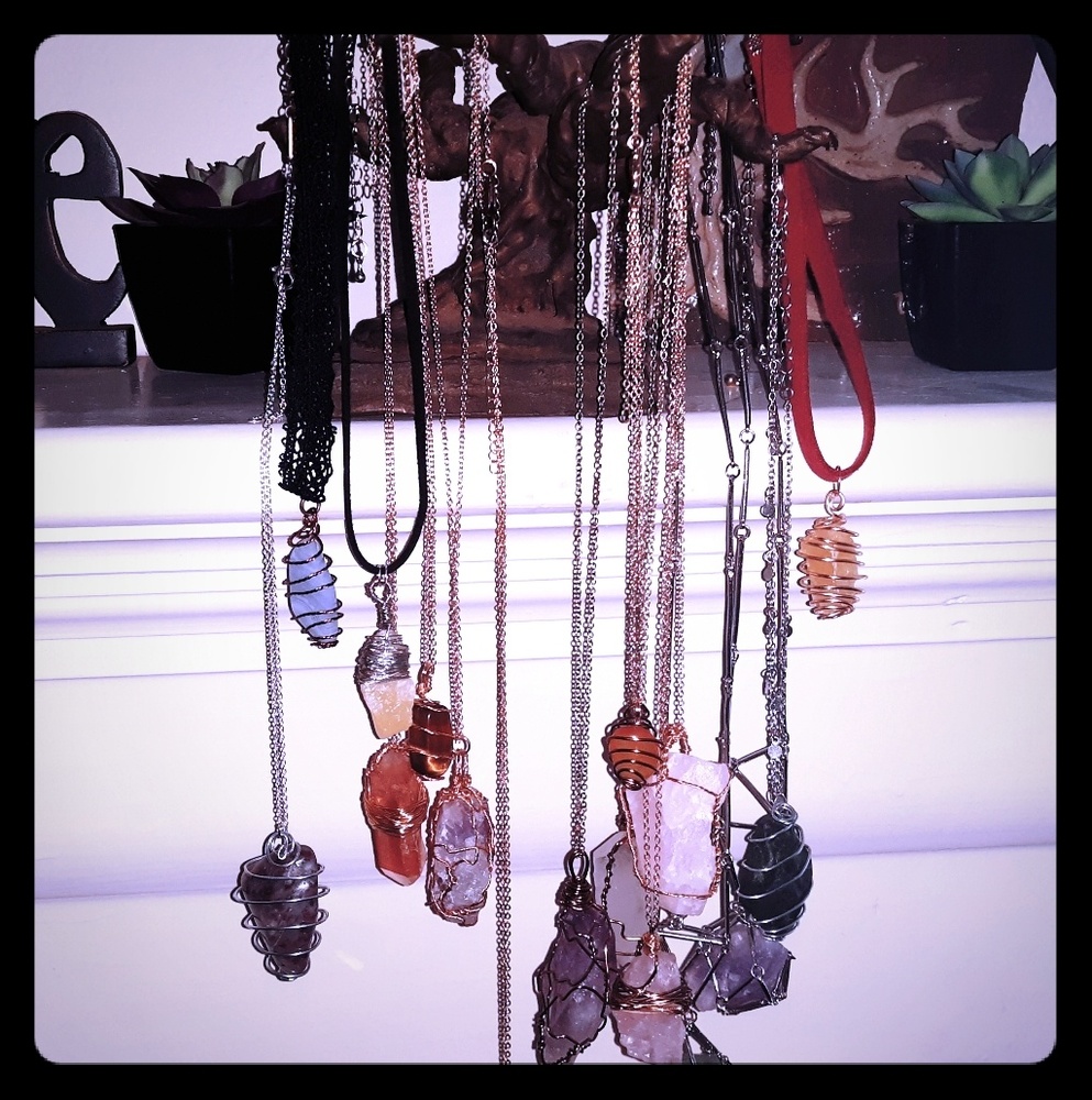 Handmade Wire Wrapped Energy Stones